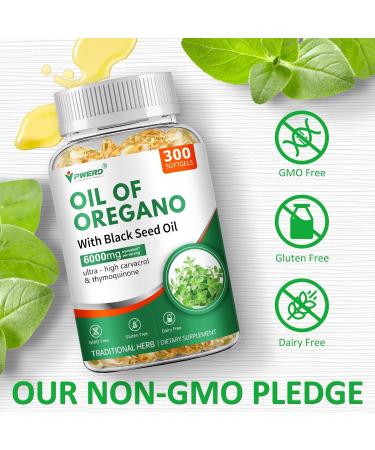 300 Softgels Wild Oregano Oil Capsules Organic Pills of Oregano Softgels Capsules Organic with Black Seed Oil 300 Count (Pack of 1) - Buy Online on GoSupps.com