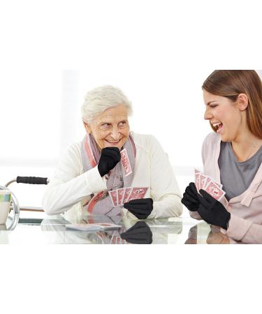 Doctor Developed Arthritis Gloves XL - Copper Compression Full Finger Pair with Handbook for Joint Symptoms, Raynauds & Carpal Tunnel Relief (Black) - Buy Online on GoSupps.com