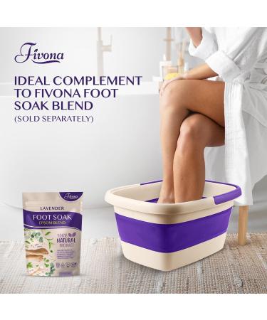 Fivona Collapsible Foot Soak Basin - Ultimate Pedicure Tub for Tired Feet Cracked Heels & Callus Removal - International Shipping Available - Buy Online on GoSupps.com