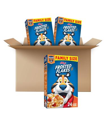 Kellogg's Frosted Flakes Breakfast Cereal, Original, Excellent Source of 7 Vitamins & Minerals, 24 oz Box (3 Boxes) Original 1.5 Pound (Pack of 3)