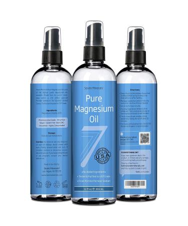 Pure Magnesium Oil Spray 12 fl oz - 100% Natural USP Grade - No Unhealthy Minerals - From USA Permian Seabed - Free Ebook - Lasts 9 Months - Buy Online on GoSupps.com