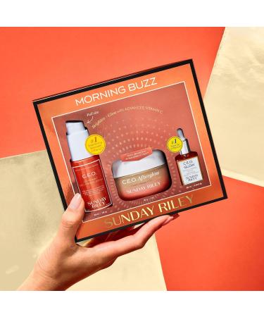 Sunday Riley Morning Buzz Vitamin C Brightening Trio - Best International Skincare Set for Radiant Skin - Buy Online on GoSupps.com