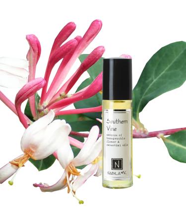 Southern Vine Roll-On Perfume with Honeysuckle Essential Oil Alcohol-Free All-Natural Organic Long-Lasting Fragrance - Travel-Size Perfume for Women - TSA Approved 0.33 oz / 10 ml