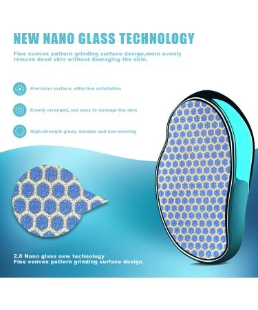 Puikos Nano Glass Corneal Remover | 2-in-1 Wet & Dry Cornea Plane for Safe Home Foot Care | Effective Corneal File for Hands & Feet (Blue) - Buy Online on GoSupps.com