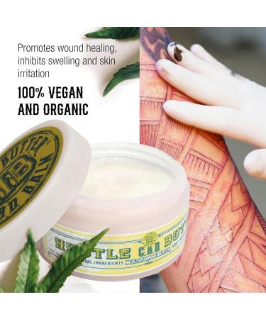 Hustle Butter CBD Tattoo Balm 150 ml Vegan CBD Cream for Before During and After Tattoos Promotes Skin Healing Soothes Dry Skin Pain and Irritation - Buy Online on GoSupps.com
