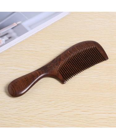 FREDY Unisex Sandalwood Comb Women Men Home Travel Wood Anti-Static Fine-Tooth Comb Wooden Handles Hair Comb - Buy Online on GoSupps.com