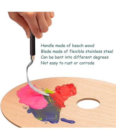 GMMA 7Pcs Stainless Steel Painting Knives Set - Acrylic & Oil Paint Palette Spatula Kit for Pour Painting Supplies on Canvas - Buy Online on GoSupps.com