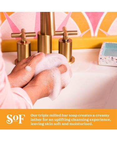 Wild Rose Bar Soap by SoF Body Care | Triple-Milled with Shea Butter & Essential Oils | Vegan Non-GMO Body Soap | 6oz Bar, Pack of 6 - Buy Online on GoSupps.com