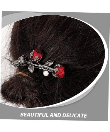 Angoily 1pc Hairpin Hair Clip Hair Side Clips Girl Hair Accessories Flower Headpiece Crystal Hair Barrette Hair Jewelry for Women Hair Barrettes Alloy Bobby Miss The Flowers - Buy Online on GoSupps.com