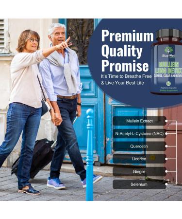 Buy Mullein Lung Detox for Smokers | All-Natural Lung Cleanse for Healthy Breathing | 60 Capsules - International Shipping Available - Buy Online on GoSupps.com