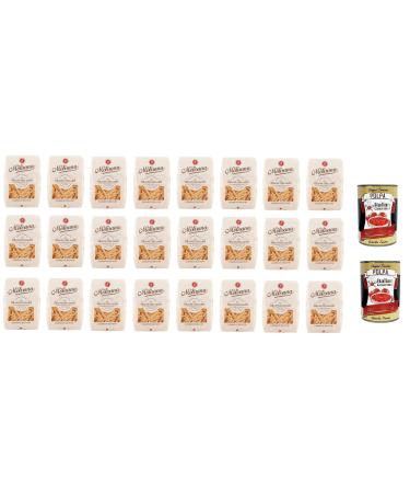 The Molisanata 24 x La Molisana Casareccia Pasta Lenta Lavorazione pasta from durum wheat semolina bronze drawing 500 g + 2 x Italian gourmet Polpa