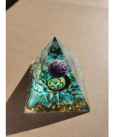 Ycyinycheng Moonstone Crystal Orgone Pyramid - Flower of Life Reiki Chakra Energy Tower - Buy Online on GoSupps.com