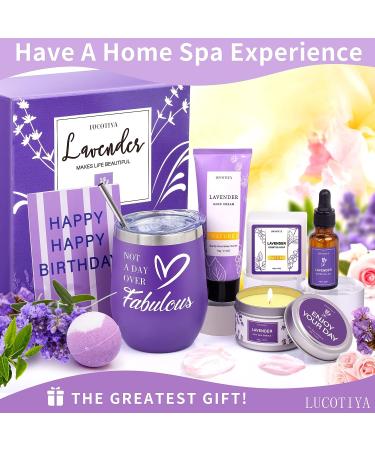 Birthday Gifts for Women Best Friends Spa Gifts Baskets for Female Unique Bath and Body Works Gifts Set Lavender Self Care Gifts Purple Relaxing Inspirational Gifts for Mom Grandma Teacher - Buy Online on GoSupps.com