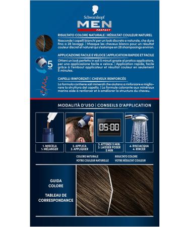 Schwarzkopf Color Men Perfect 70 Natural Dark Brown Natural Dark Brown 1 Unit (Pack of 1) - Buy Online on GoSupps.com