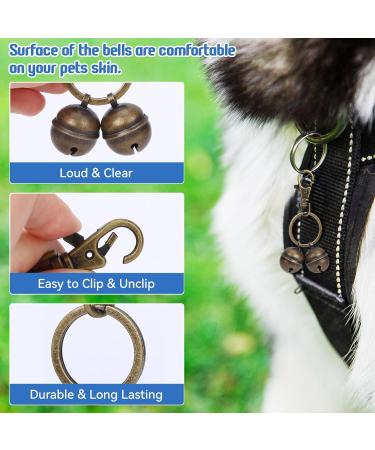 KALIONE Extra Loud Dog & Cat Collar Bell Copper Bells with Snap Clips for Dog Collars Dog Collar Charm Pendant Bells for Small Medium Dogs Cats Pets Tracking - Buy Online on GoSupps.com