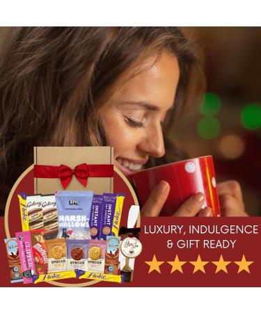 Hot Chocolate Gift Set with x8 Hot Chocolate Sachets Mini Marshmallows for Hot Chocolate Hot Chocolate Stirrer Boarder Biscuits and more | A Hot Chocolate Gift Bundle Hamper - Buy Online on GoSupps.com