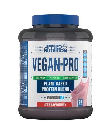 Applied Nutrition Vegan Pro - Vegan Protein Powder Plant Based Supplement (2.1kg - 70 Servings) (Strawberry) Strawberry 2.1 kg (Pack of 1)