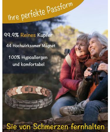 Enercoppex Copper Bracelet for Arthritis Relief | Pure Copper Magnet Therapy for Joints & Carpal Tunnel | 3500 Gauss Pain Relief | Healthy Gift Jewelry - Buy Online on GoSupps.com