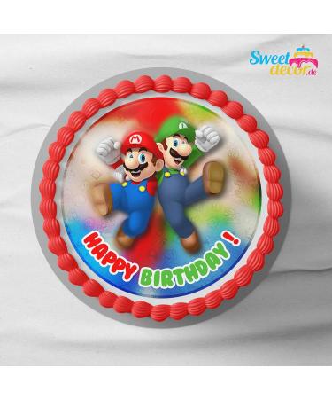 Super Mario Edible Cake Topper - Fondant Birthday Decoration 20cm - Perfect for Cake Decor - Buy Online on GoSupps.com