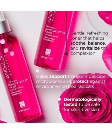 Andalou Naturals 1000 Roses Facial Toner | Refreshing & Gentle for Sensitive Skin | Rose-Biotic Blend | 6 Fl Oz Spray - Shop Internationally - Buy Online on GoSupps.com