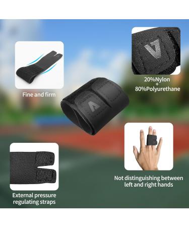Eulant Finger Bandage - 2 Piece Velcro Elastic Splint for Sports | Neoprene Finger Stabilizer & Protection | Double Finger Orthesis L (Circumference 6.5-7.7cm) - Buy Online on GoSupps.com