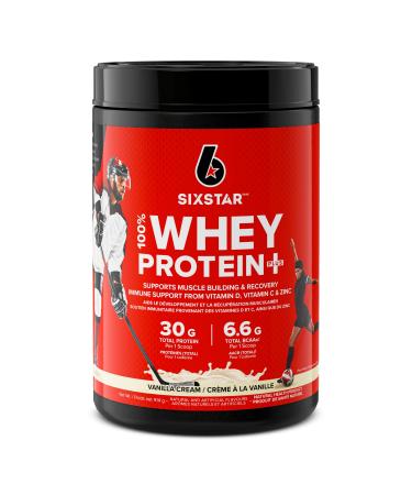 Whey Protein Powder Six Star 100% Whey Protein Plus Whey Protein Isolate & Peptides Lean Protein Powder for Muscle Gain Whey Isolate Protein Shake Vanilla 2 lbs Vanilla 20 Servings (Pack of 1)