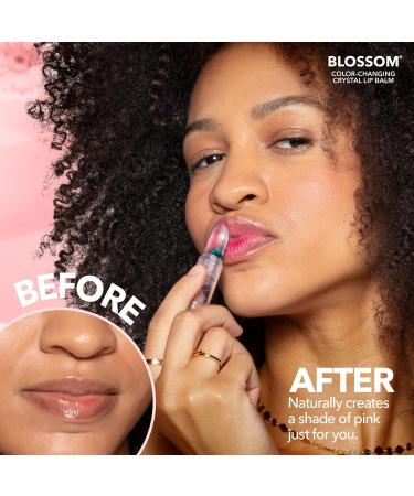 Blossom Lip Gloss Moisturizing pH Lip Balm Strawberry Scented Color Changing Crystal Lip Stain Tint Infused with Real Flowers 3g Turquoise - Buy Online on GoSupps.com
