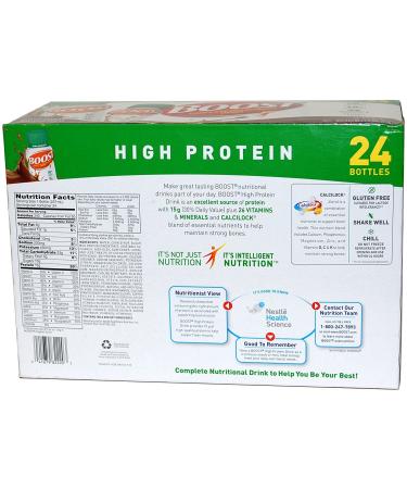 BOOST High Protein Drink - Rich Chocolate - 24 pk. Chocolate 8 Fl Oz (Pack of 24) - Buy Online on GoSupps.com