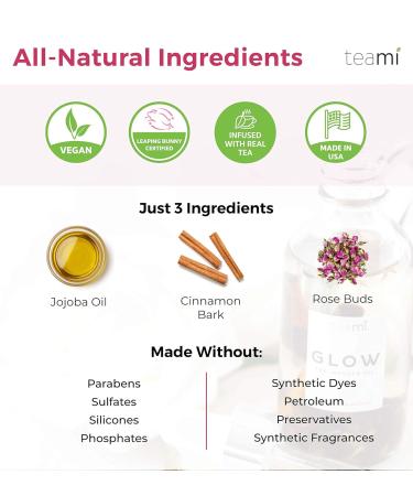 Teami Glow Jojoba Face Oil - Cinnamon Bark Rose Buds & Vitamin E for All Skin Types - 2oz Facial Oil Cleanser - Buy Online on GoSupps.com