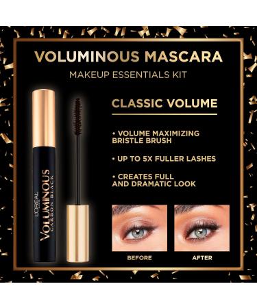 L Or al Paris Makeup Essentials Gift Set - Voluminous Carbon Black Mascara Le Kh l Black Eyeliner Colour Riche Fairest Nude Satin Lipstick 3-Piece Makeup Set - Buy Online on GoSupps.com