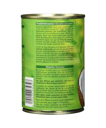 Alnatura Organic Coconut Milk - Vegan Pack of 6 (6 x 400ml) | Buy Online | International Shipping - Buy Online on GoSupps.com