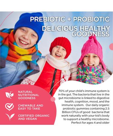 Kids Probiotic Gummies Organic Probiotics Kids for Digestive Health Immune Support Constipation Bloating. 2.5 Billion CFU Strawberry Flavor Chewable Probiotics for Children Ages 4+ 30ct (1) - Buy Online on GoSupps.com