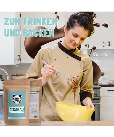 Buy Green Panda Organic Raw Cocoa Powder - Premium Unsweetened Cocoa for Baking Desserts & Drinks | 500g - International Shipping - Buy Online on GoSupps.com