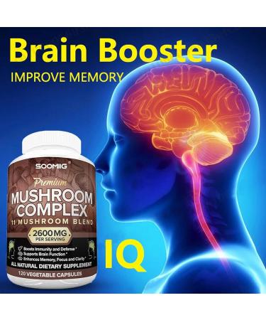 NEWCHEERS Soomiig Advanced Mushroom Complex | A Superb Blend of Mushrooms 120 Vegan Capsules - Buy Online on GoSupps.com