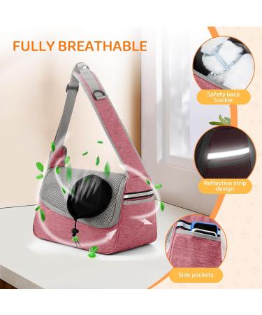 Flovippet Sling for Dogs & Cats | Breathable Dog Carrier Bag for Small Dogs (5kg) - Perfect for Outdoor Trips - Soft & Comfortable (Pink) - Buy Online on GoSupps.com