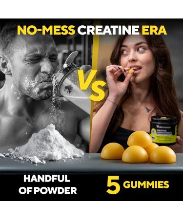 Creatine Monohydrate Gummies for Men & Women - USA Made Monohydrate Creatine for Men 5000mg Per Serving - Supports Energy Levels Training Endurance & Muscle Performance - 90 Gummies 90 Count (Pack of 1) - Buy Online on GoSupps.com