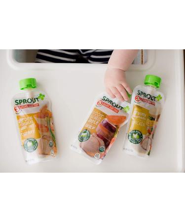 Sprout Organic Baby Food Stage 3 Variety Pack - 8 Meat & Plant Protein Flavors - 4 oz Pouches (Pack of 12) - Buy Online on GoSupps.com