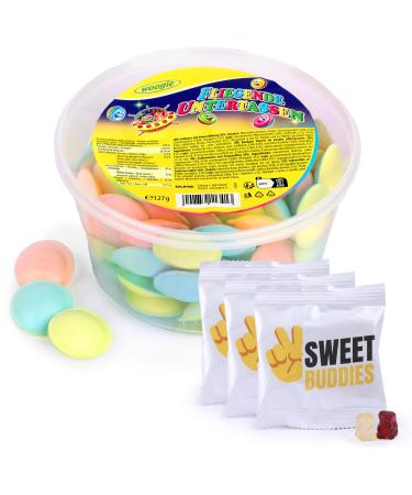Woogie Soucoupes volantes 127g env. 100 pi ces - OVNIs effervescents multicolores en gaufrettes de papier alimentaire - Friandises r tro cultes pour f tes anniversaires d'enfants & classes d' cole