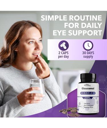 Real Science Glaucomol Miracle - Natural Eye Vitamins & Eye Supplements for Optic Nerve & Ocular Circulation Support with Vitamins C D & B12 for Vision Clarity & Eye Comfort Made in USA 60 Caps - Buy Online on GoSupps.com