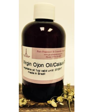 Paris Fragrances & Cosmetics Supplies INC Caiaue Oil (Ojon Oil) - Unrefined & Raw - 1 Oz (30 ml) - Genuine - 100% Natural - Sustainable Product of the Brazilian Amazon - Extraction: Cold Pressed