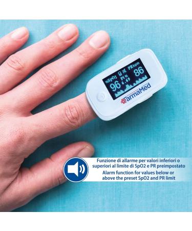Farmamed 3-in-1 Pulse Oximeter - Professional Oxygen Saturation & Heart Rate Monitor with XXL OLED Display & Protective Case | International Shipping Available - Buy Online on GoSupps.com