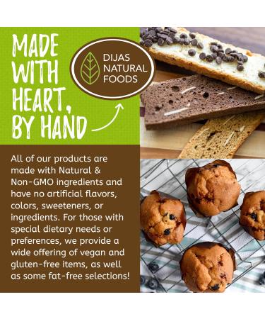 Buy DIJAS Natural Foods Cranberry Orange Biscotti | Fat-Free All-Natural Low-Calorie Snack - 5 oz - Buy Online on GoSupps.com