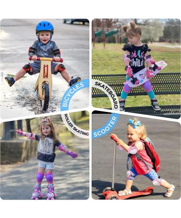 BOSONER Kids/Youth Knee and Elbow Pads Set for Multi Sports - Purple Pink Small (3-9 years) - Buy Online on GoSupps.com