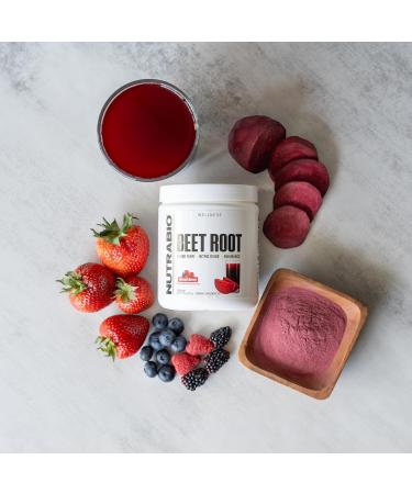 NutraBio Organic Beet Root Powder Superfood with Nitrates and Antioxidants - Supports Performance Circulation Blood Flow and Overall Health - Non-GMO Vegetarian 30 Servings - Buy Online on GoSupps.com