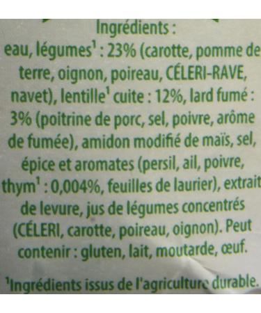 Knorr Soupe Secrets de Grand-M re Peasant Soup Lentils/Smoked Bacon with Small Vegetables 1 L - Pack of 4 - Buy Online on GoSupps.com