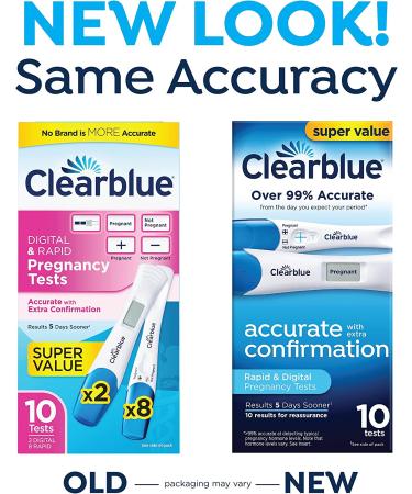 Clearblue Pregnancy Test Combo Pack - 10ct Digital & 8ct Rapid Detection - Super Value 10 Count - Buy Online on GoSupps.com