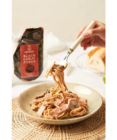 Homtiem Black Garlic Puree 5.29 Oz - 100% Solo Black Garlic, High in Antioxidants, Ready-to-Eat Snack, Healthy Superfood - Buy Online on GoSupps.com