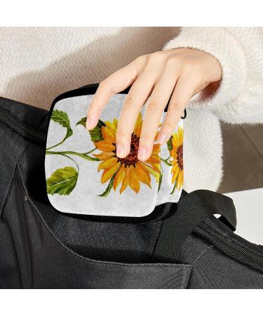 Spring Sunflower GIAPB Period Bag | Sanitary Napkin Storage & Makeup Pouch - Buy Online on GoSupps.com