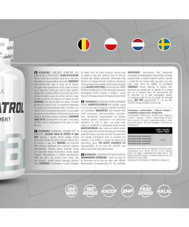 BioTechUSA Resveratrol 150 mg transresveratrol per serving AntioxidantLongevity Gluten and lactose free 60 capsules - Buy Online on GoSupps.com