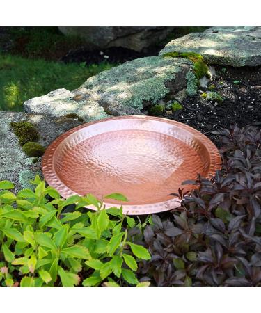 Achla Designs 201-9903 Hammered Solid Bowl w/Rim Birdbath Satin Copper - Buy Online on GoSupps.com